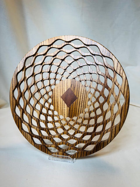 Beveled Edge Round Top Lattice Bowl